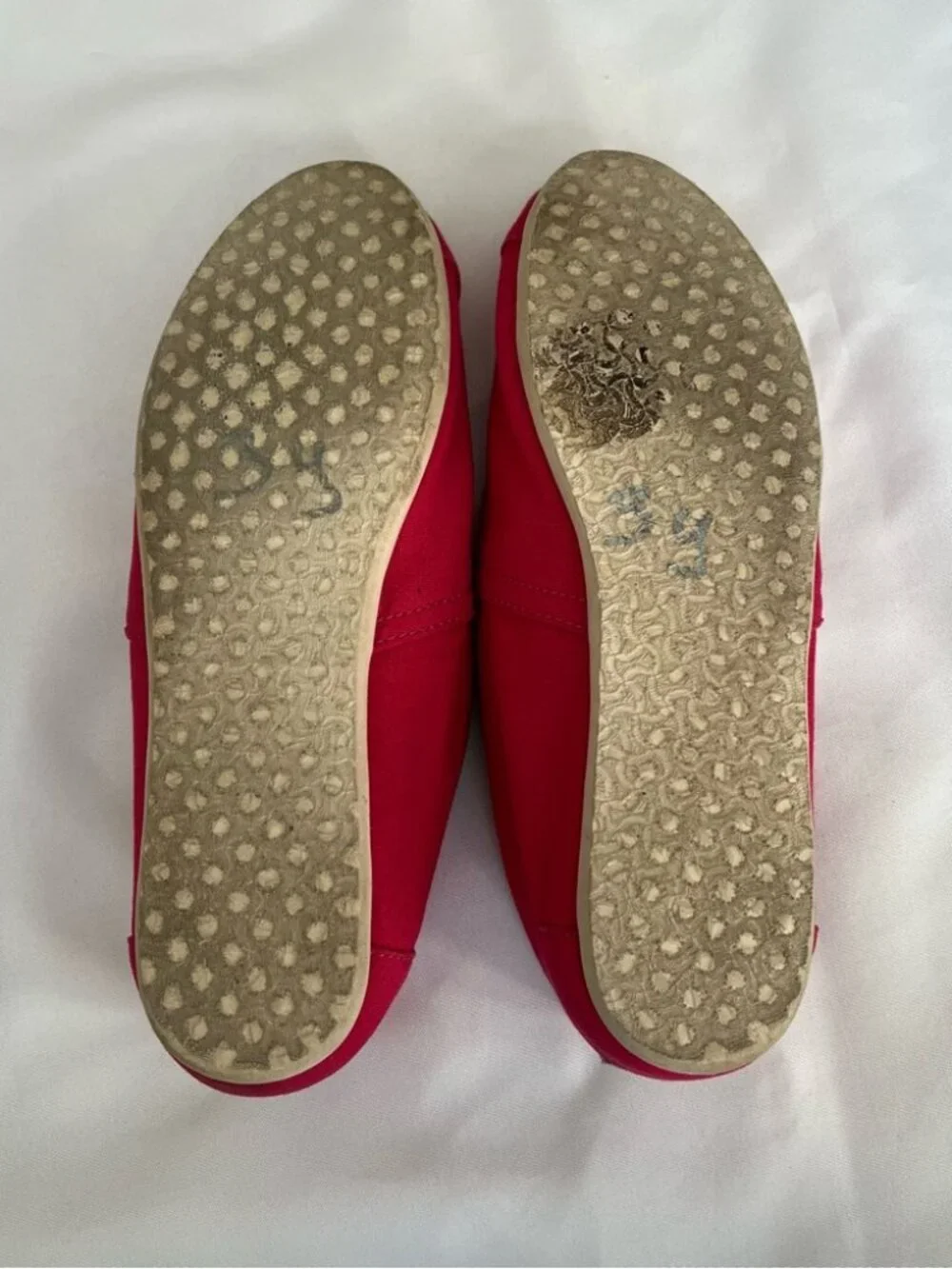 TOMS Alpargata Magenta Pink Canvas Shoes Size 8.5